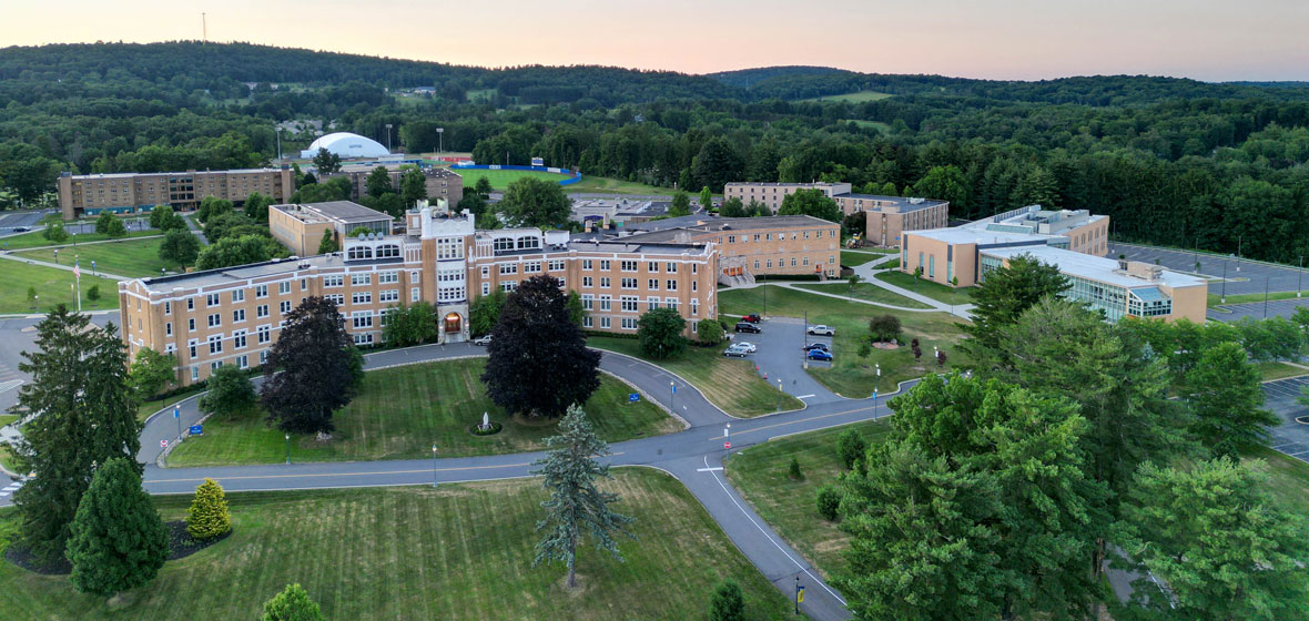 aerial view of the campus